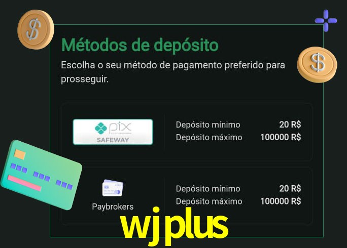 O cassino wjplus oferece uma grande variedade de métodos de pagamento
